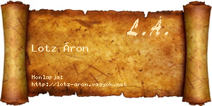 Lotz Áron névjegykártya