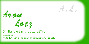 aron lotz business card